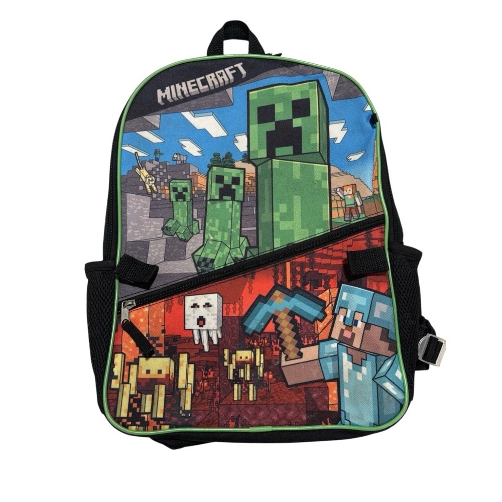 Minecraft‎ 16 Inch Backpack With Cushions Straps
